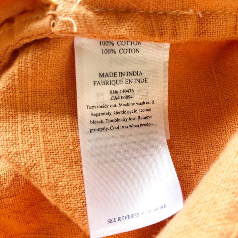FAHERTY Luana Rhythm Orange Embroidered Sleeveless Shift Dress Womens Medium - Picture 5 of 8